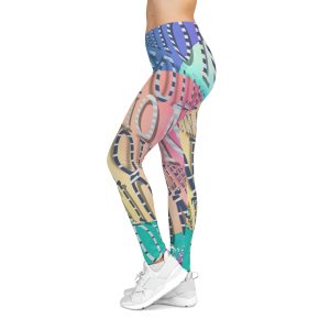 Letter Stretch Women’s AOP Casual Leggings - Stylish Everyday Wear, Workout, Yoga, Travel, Fashion