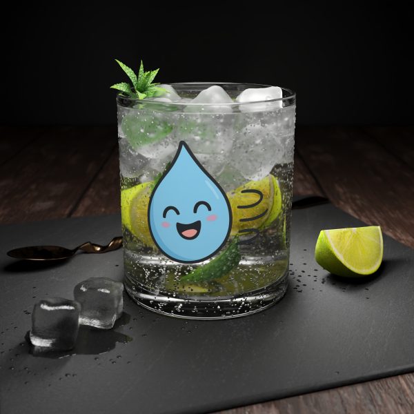 Happy Water Drop Bar Glass, Cute Drinkware, Fun Party Glasses, Gift for Water Lovers, Kitchen Decor, Drinkware with Personality - Image 2