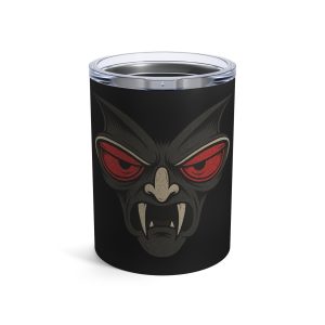 Gothic Fantasy Tumbler, 10oz Black Mug, Ideal for Halloween Decor, Gifts for Horror Fans, Unique Drinkware for Parties