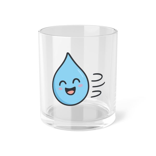 Happy Water Drop Bar Glass, Cute Drinkware, Fun Party Glasses, Gift for Water Lovers, Kitchen Decor, Drinkware with Personality