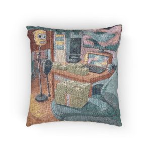 LPRODUXIONS STUDIOS Accent Pillow, Cozy Home Decor, Nature-Inspired Cushion, Gift for Nature Lovers, Retro Bohemian Vibe